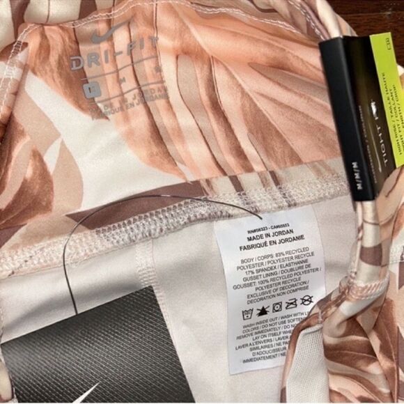 Nike Running Tights Dri Fit Fast Run Crop High
Rise Pink Floral(Size Medium) - Picture 9 of 9